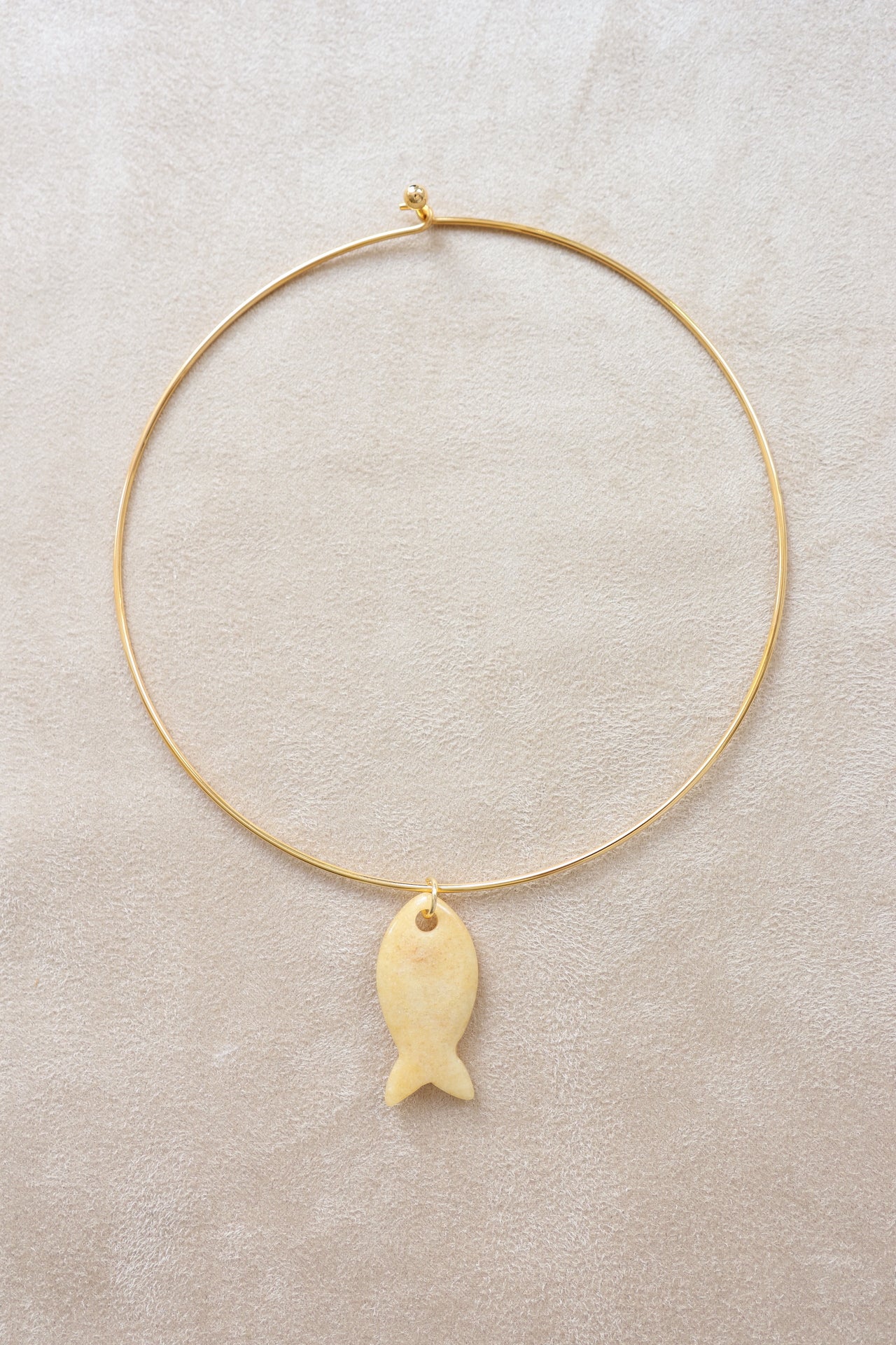 Fish Wire Necklace - Topaz