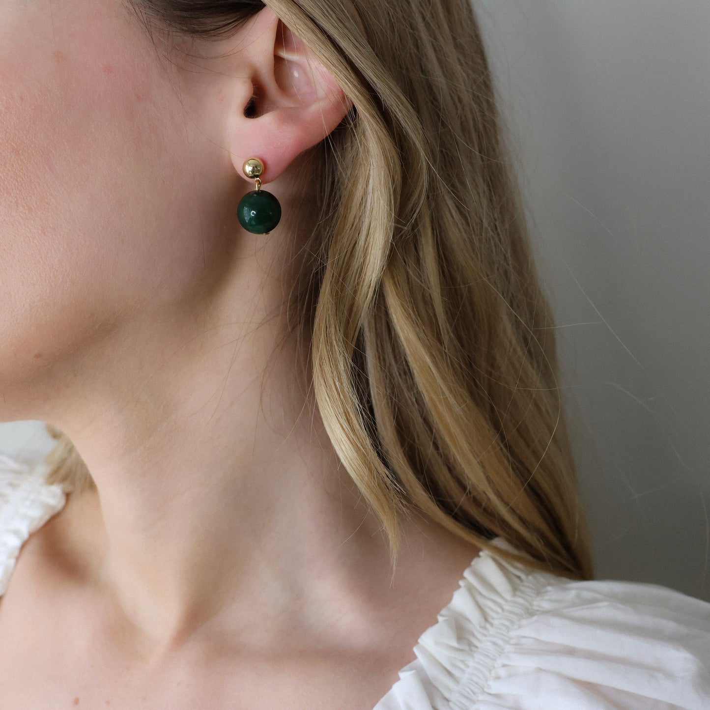 Taylor Earrings - Green Onyx
