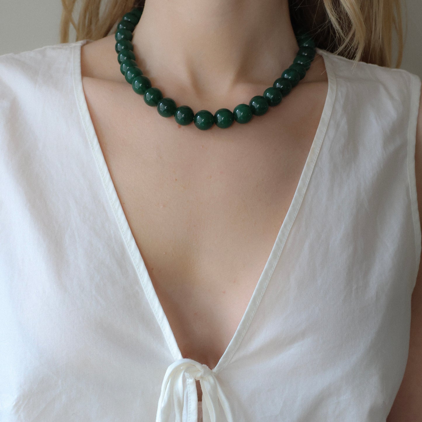 Iona Necklace - Green Onyx