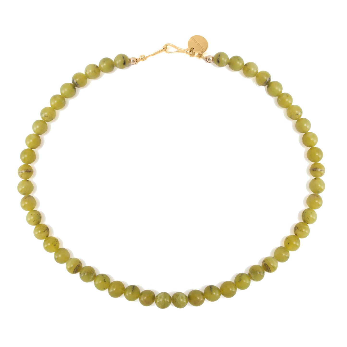 Camille Necklace - Olive Jade
