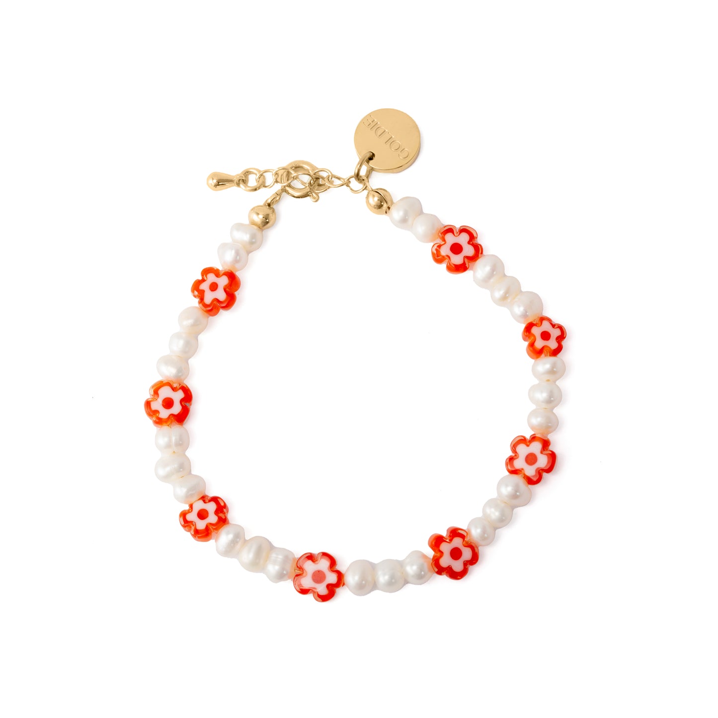 Leila Bracelet - Pop Red Flowers