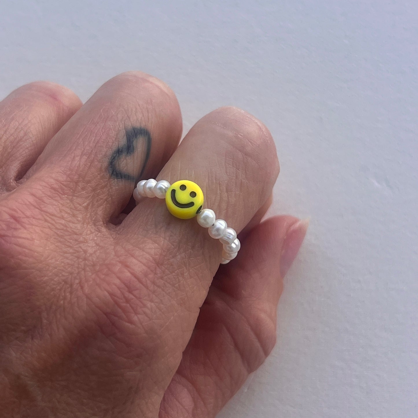 Smiley Dude Pearl Ring