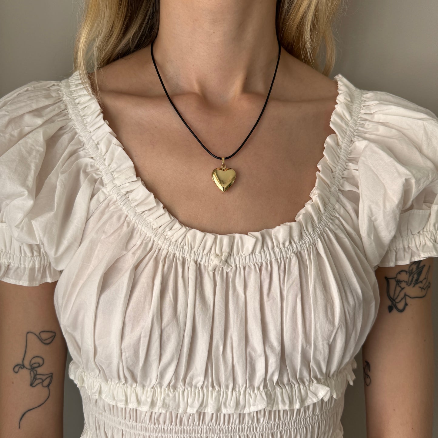 Heart Locket on Cord Necklace