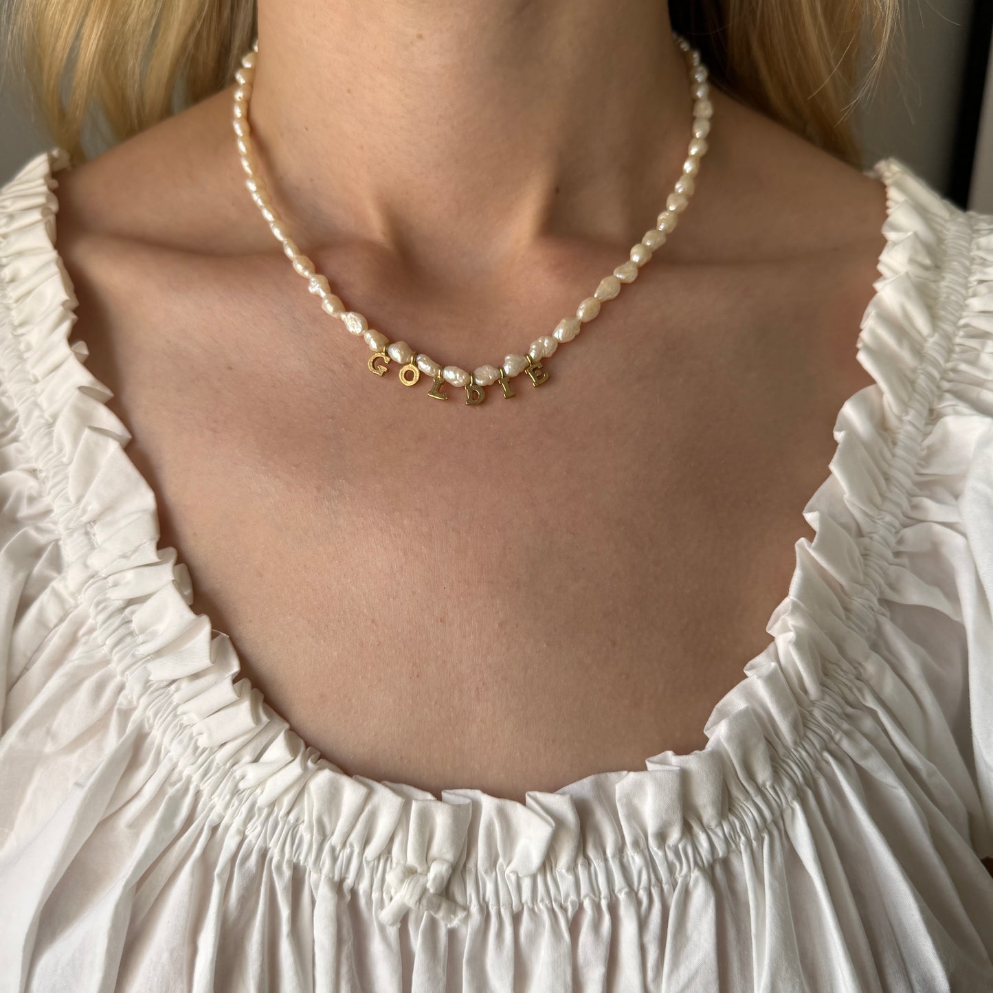 Mermaid Pearl Name Necklace