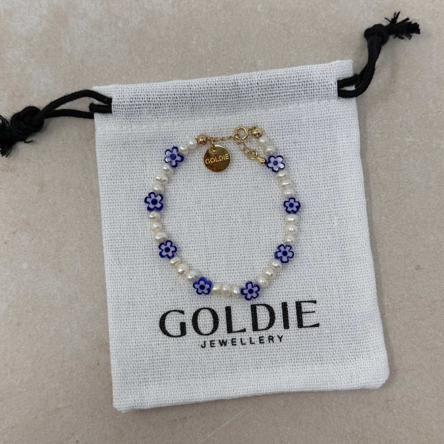 Leila Bracelet - Blue Flowers