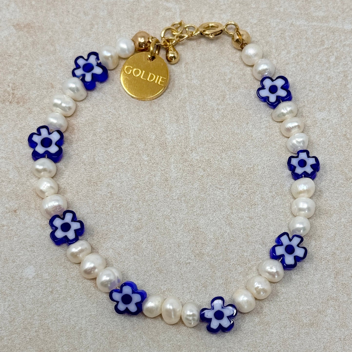 Leila Bracelet - Blue Flowers