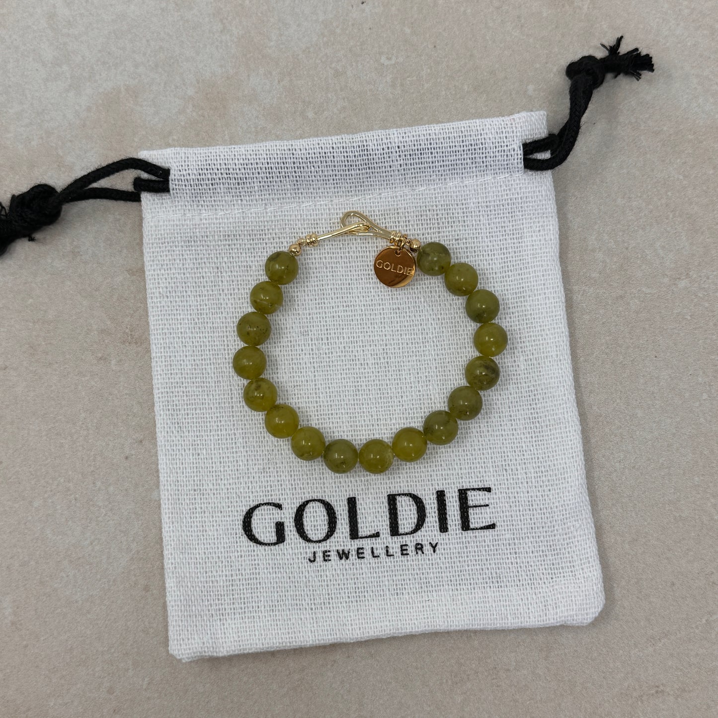 Camille Bracelet - Olive Jade