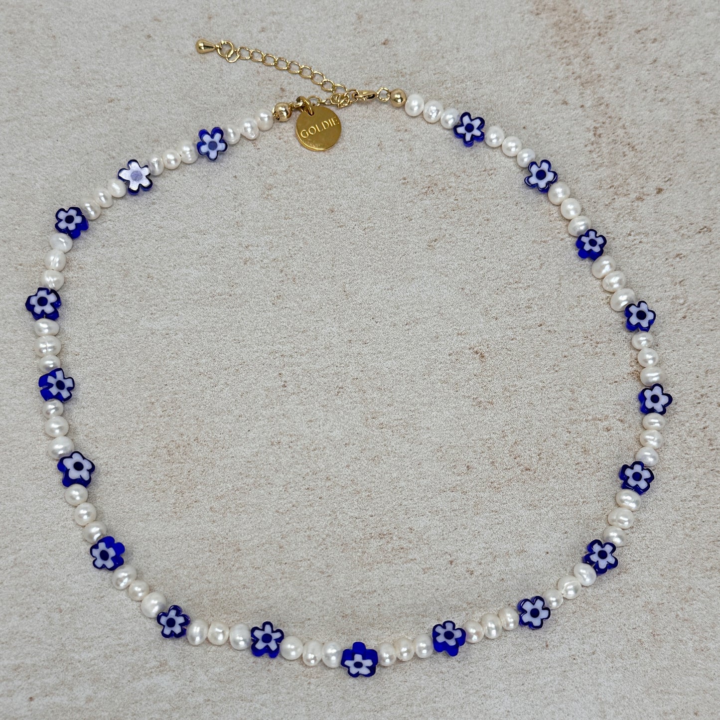 Leila Necklace - Blue Flowers
