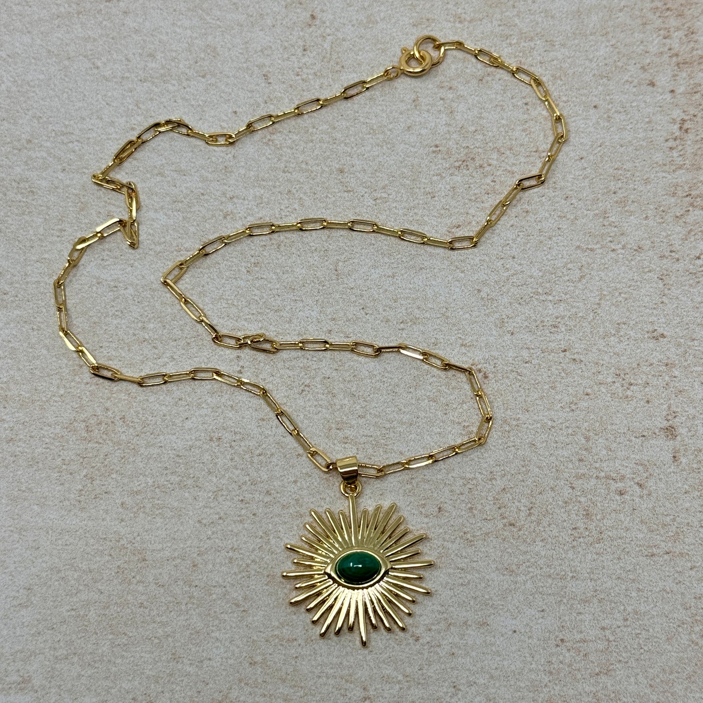Sunbeam Necklace - Malachite