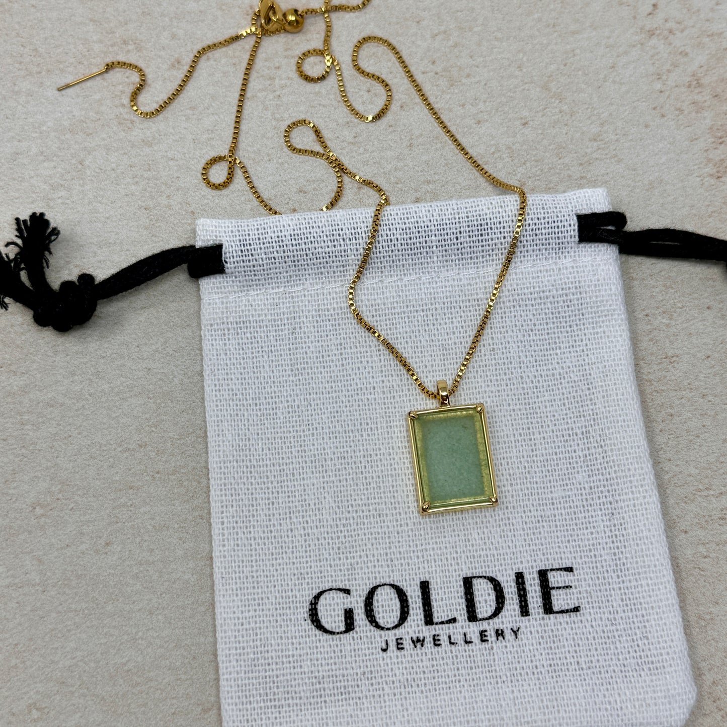 Irene Necklace - Green Agate