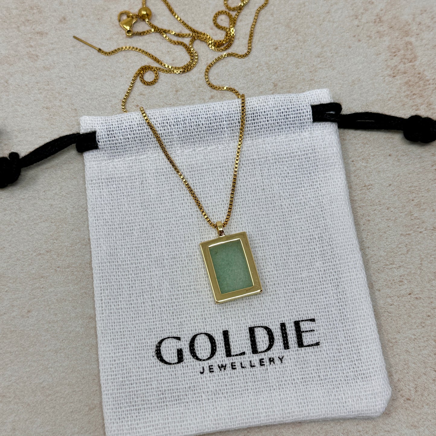 Irene Necklace - Green Agate