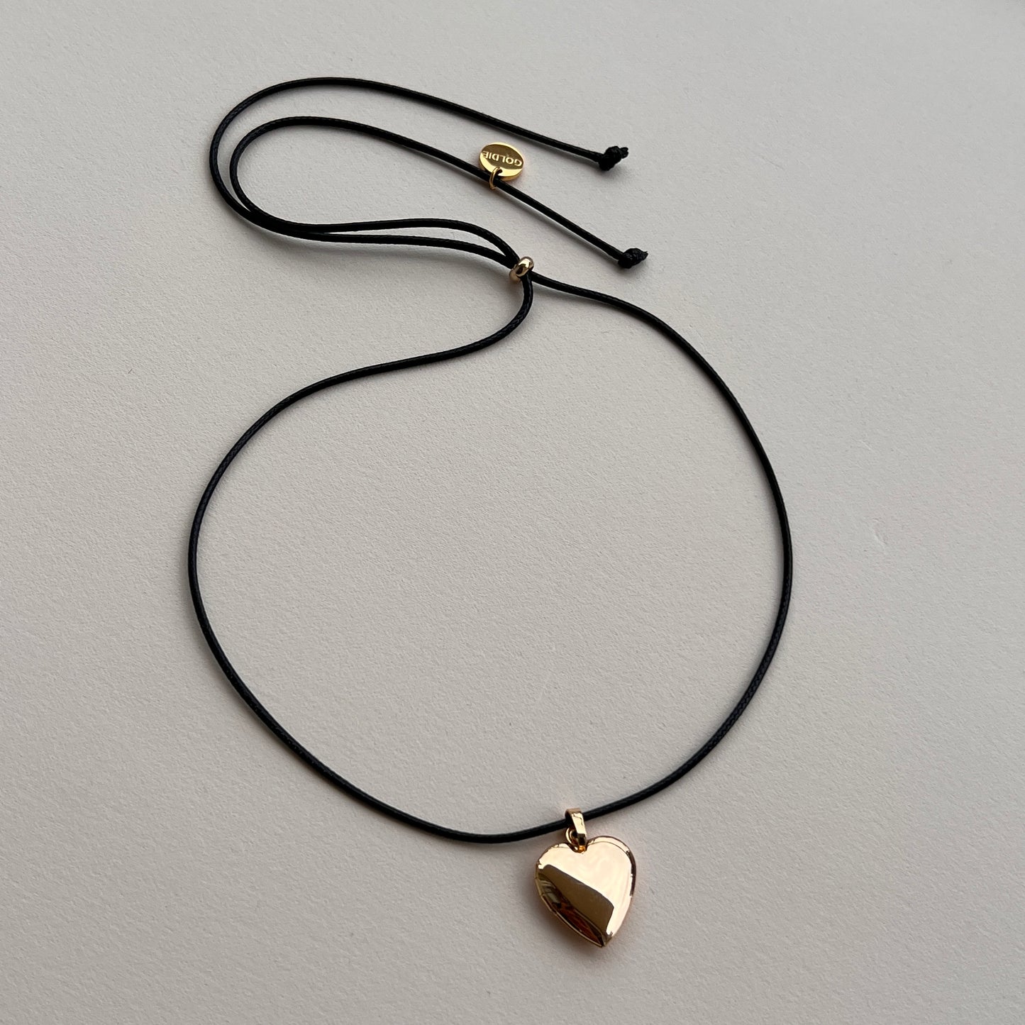 Heart Locket on Cord Necklace