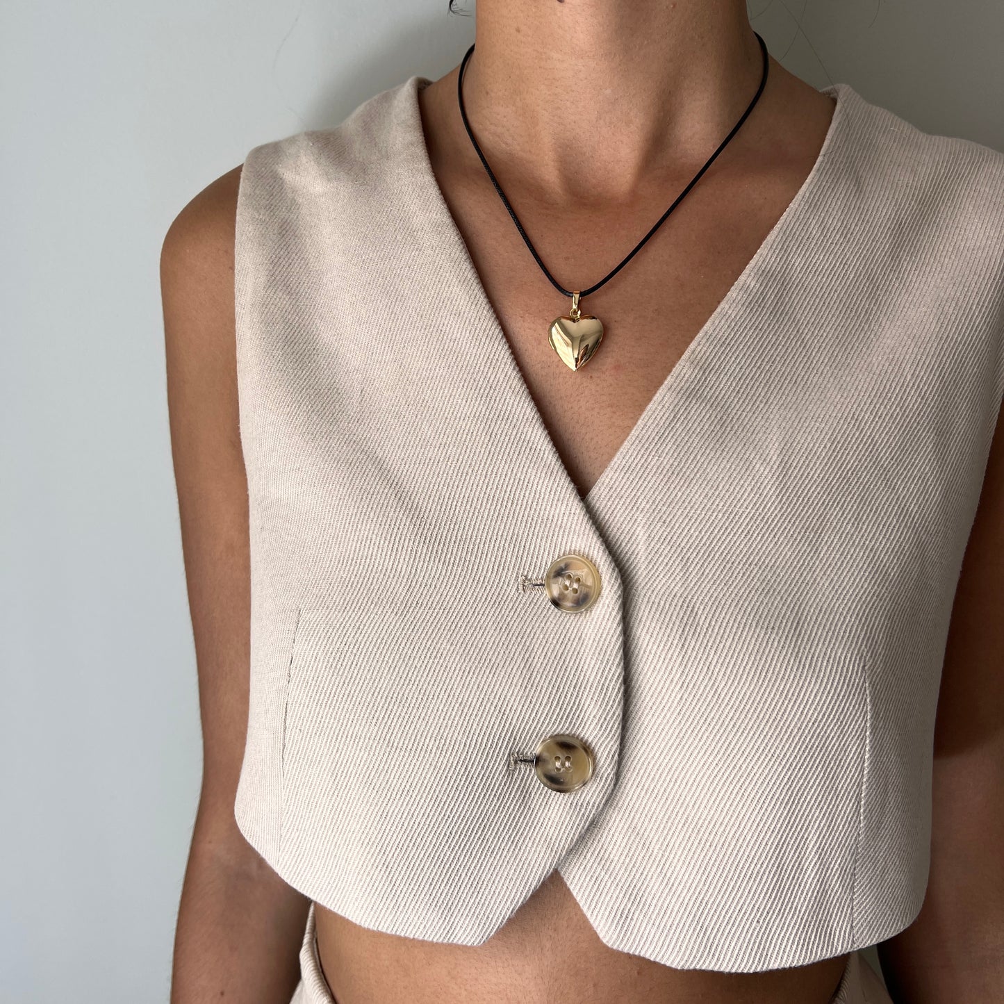 Heart Locket on Cord Necklace