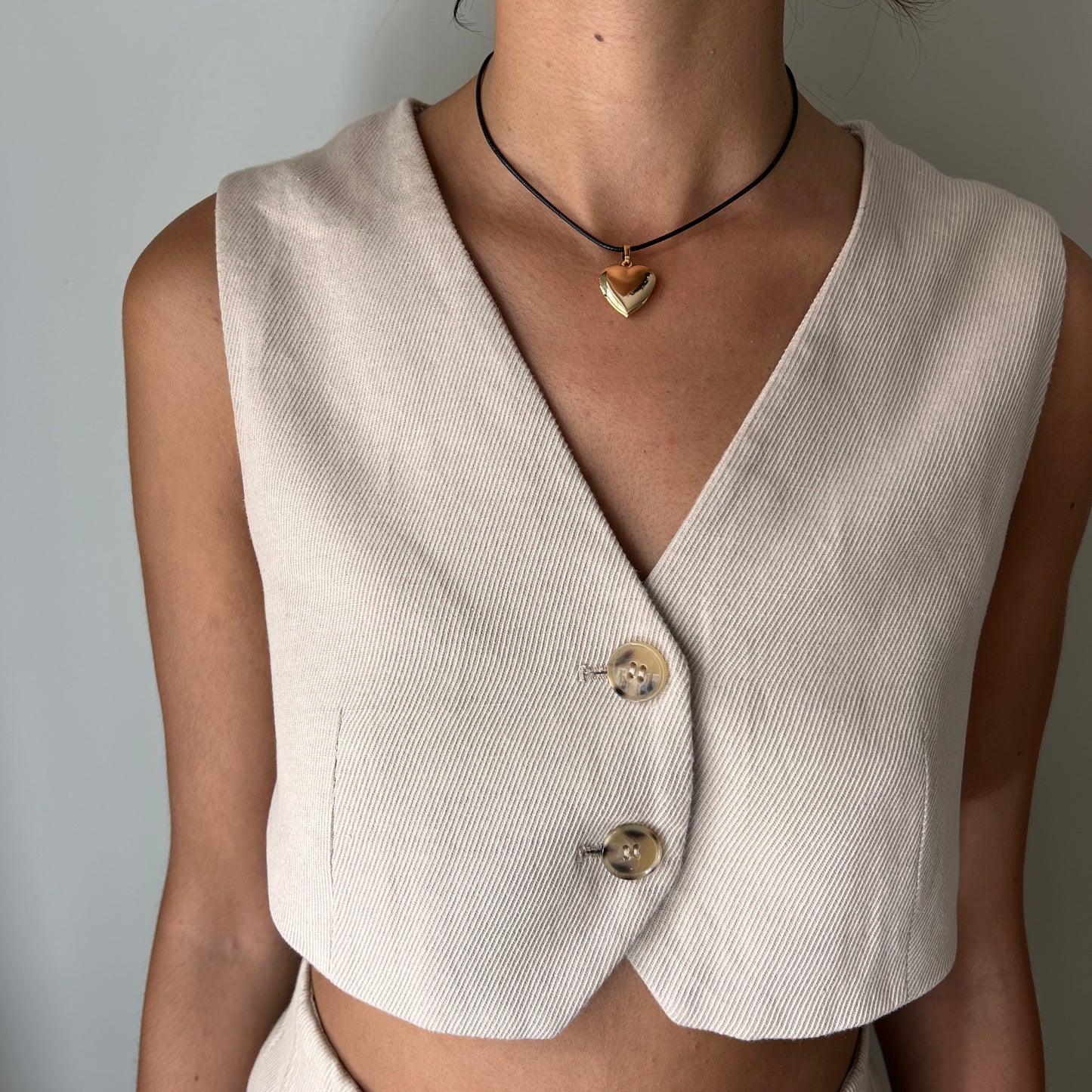 Heart Locket on Cord Necklace