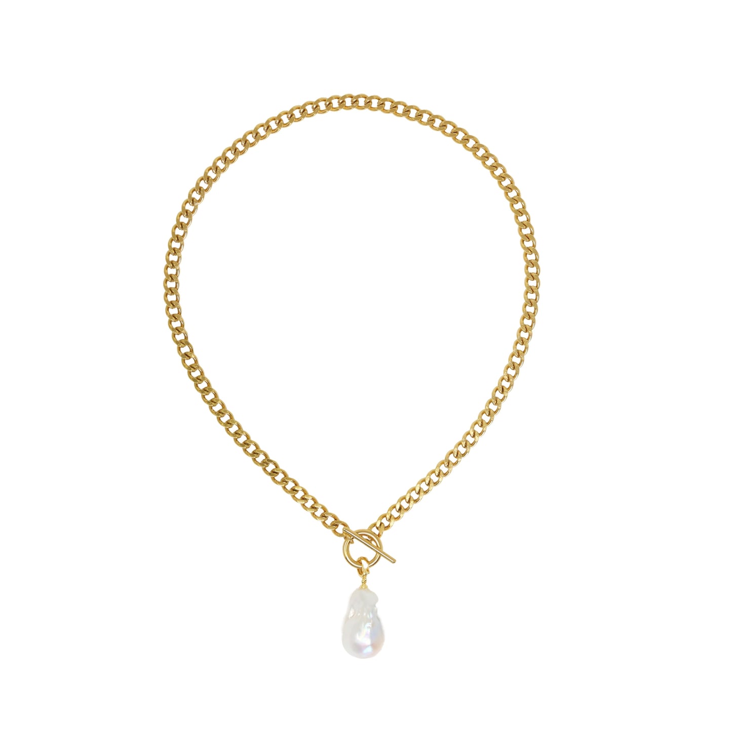 Toggle Chain with Baroque Pearl