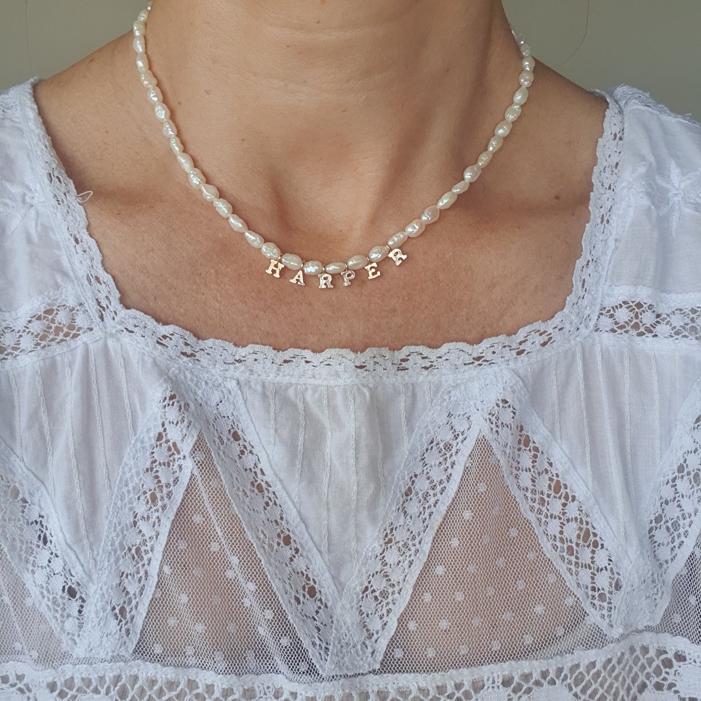 Pearl Name Necklace