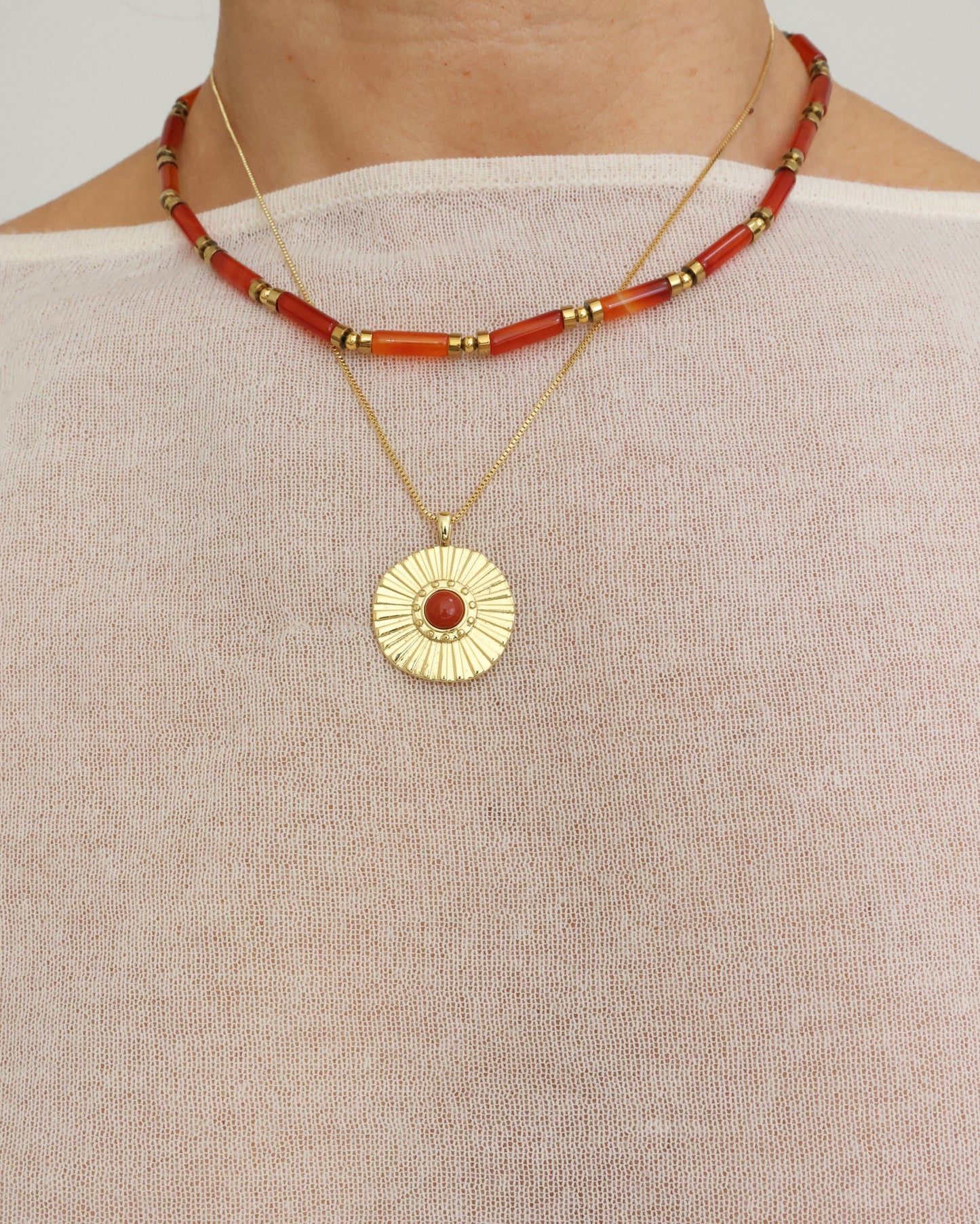 Siren Necklace - Carnelian