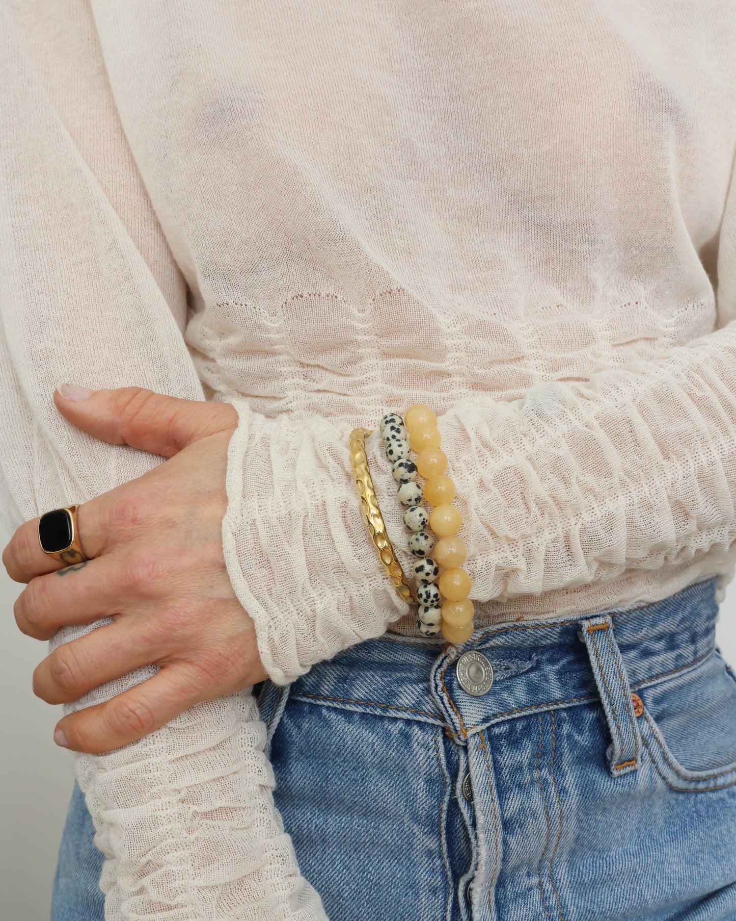 Camille Bracelet - Dalmation Jasper