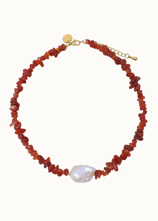 Allegra Necklace - Carnelian