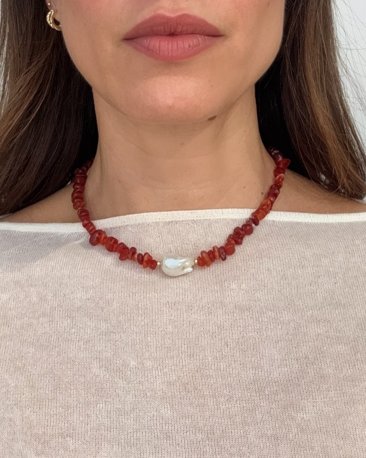 Allegra Necklace - Carnelian