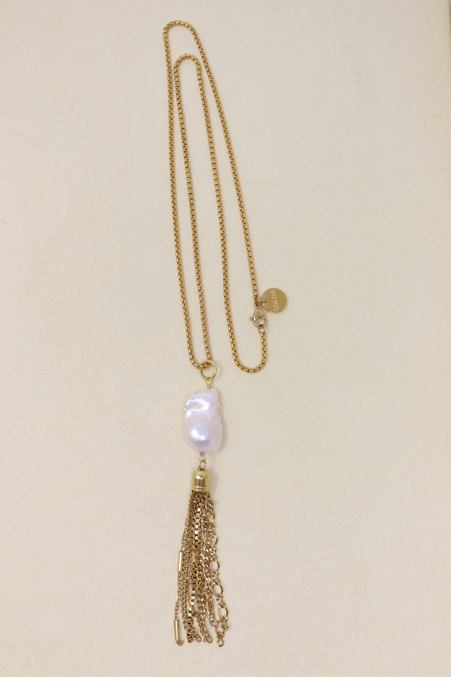 Esme Pearl Tassel Necklace