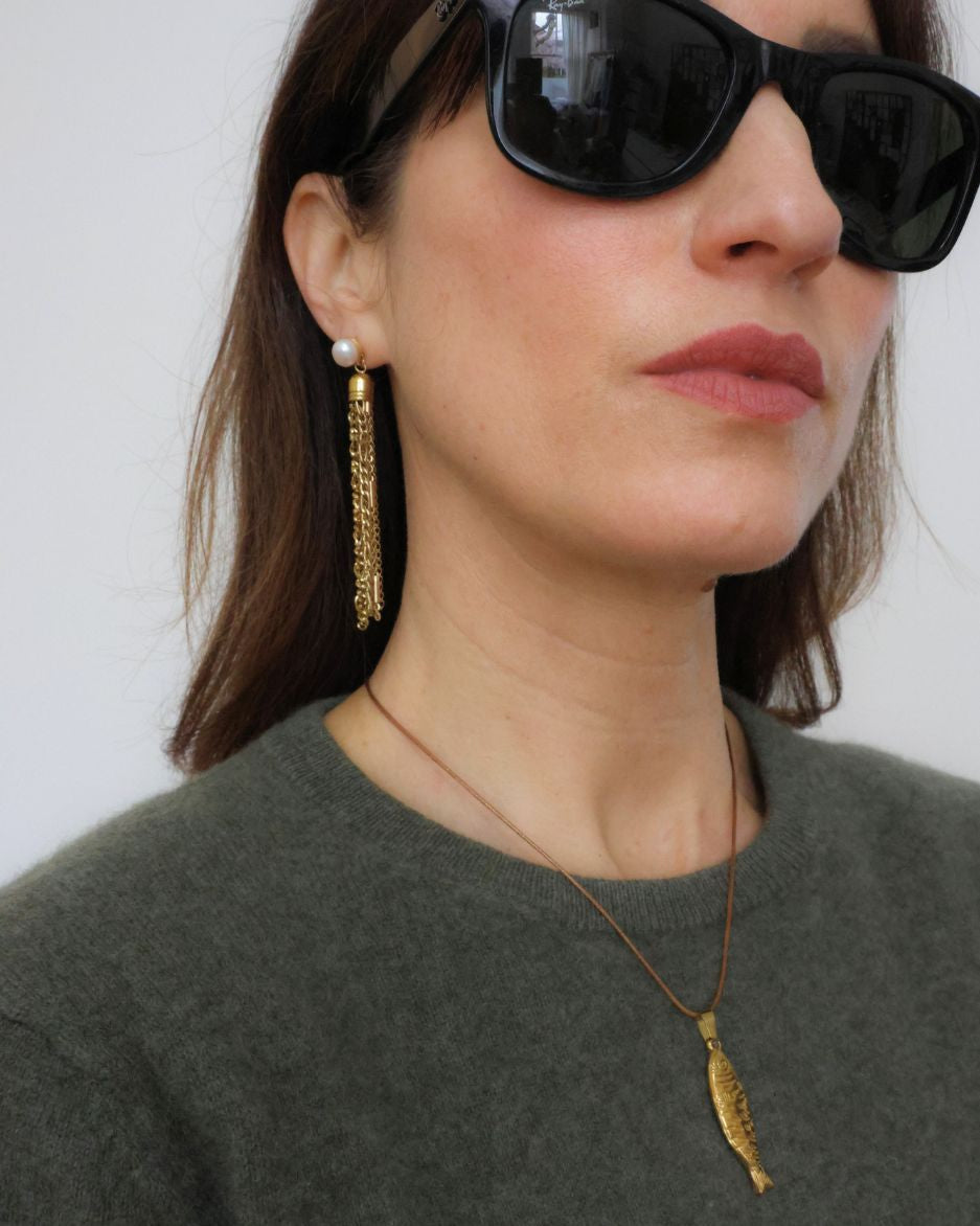 Esme Pearl Tassel Earrings