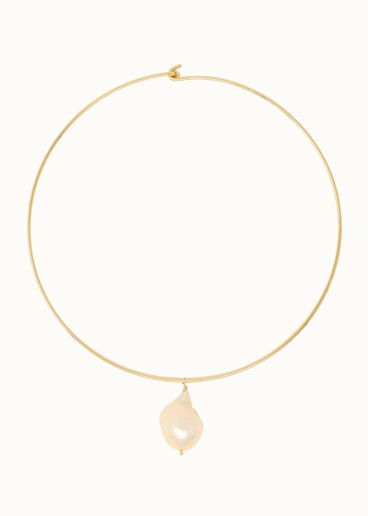 Baroque Pearl Wire Necklace