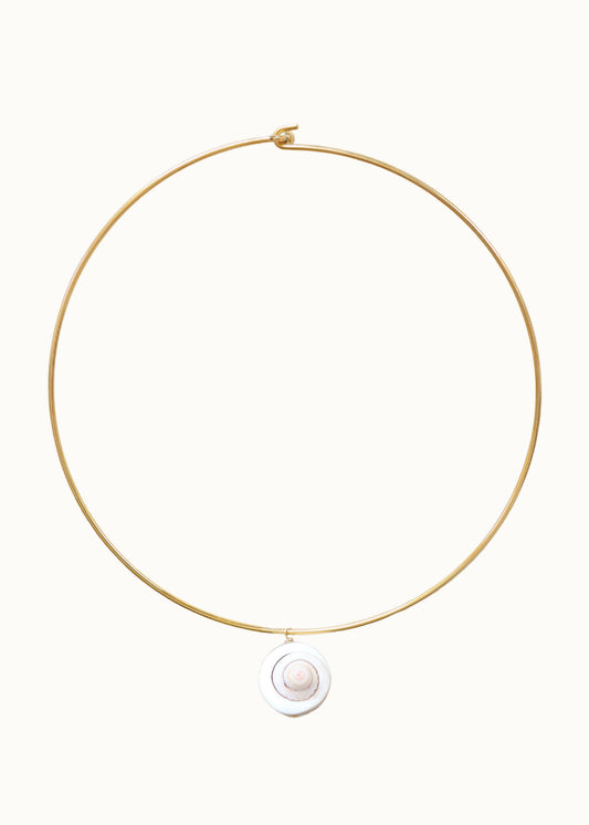 Swirly Shell WIre Necklace