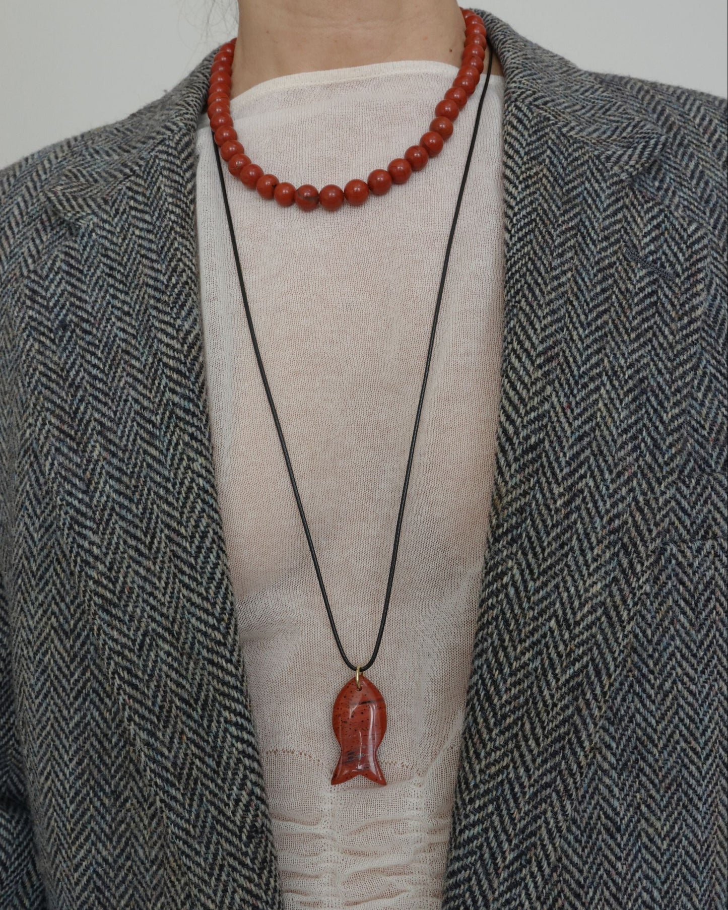 Iona Necklace - Red Jasper