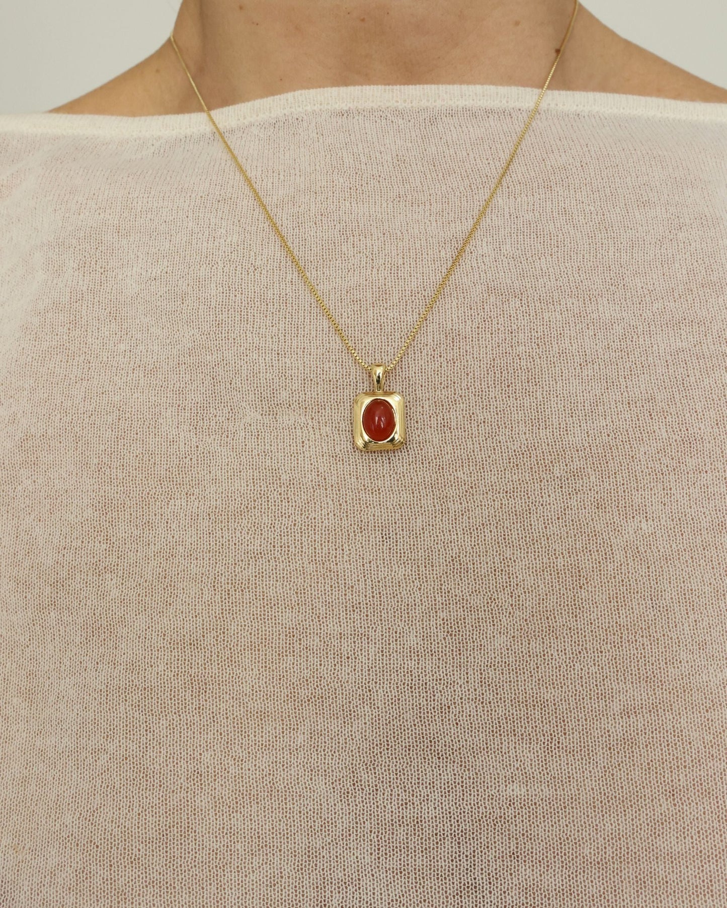 Delfine Necklace - Carnelian