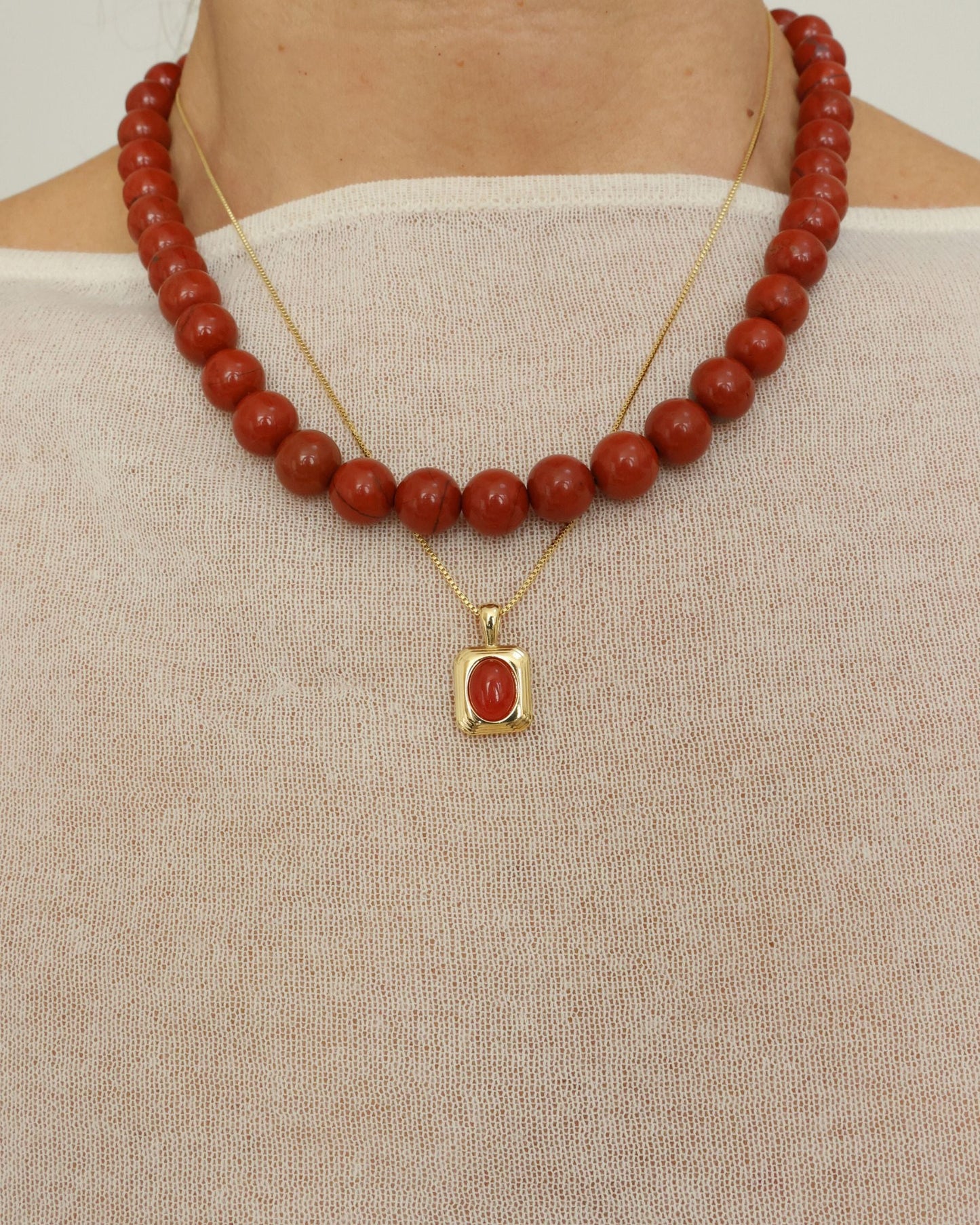 Delfine Necklace - Carnelian
