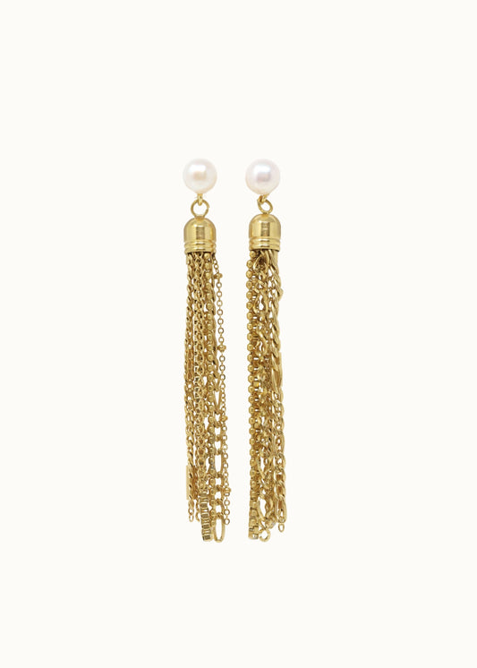Esme Pearl Tassel Earrings